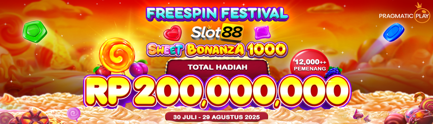 SLOT88 X PP - Freespin Festival Slot88 Sweet Bonanza 1000!